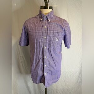 Izod Lavender Gingham Casual Shirt
